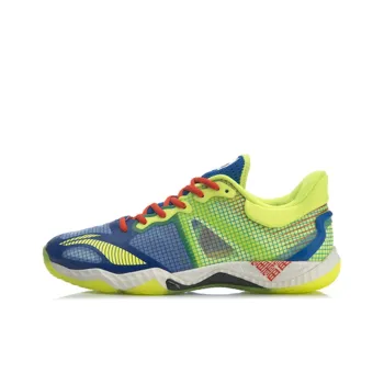LiNing Falcon 4 Cushioned Anti Slip And Wear Resistant Lightweight Low Top Badminton Shoes Neon Yellow Green