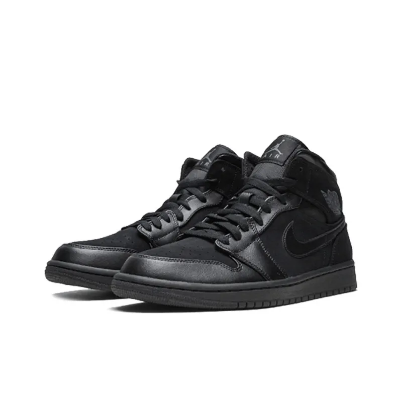 Jordan 1 Mid Triple Black 2018-2