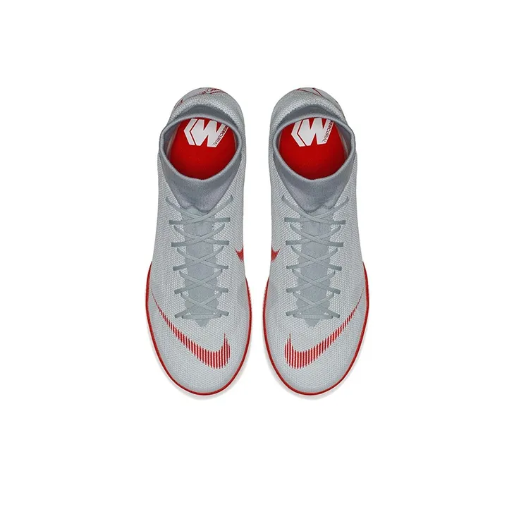 Nike SuperflyX 6 Soccer Shoes Men Low-Top Gray/Red-3