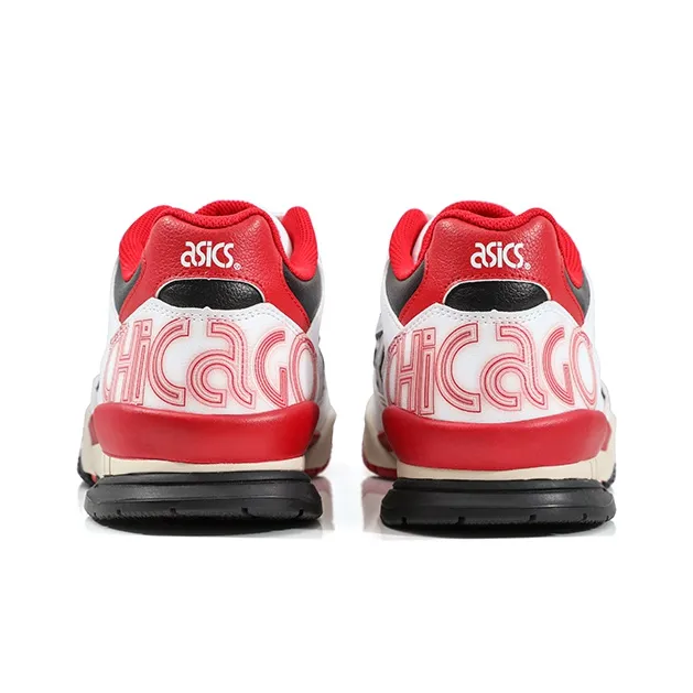 Asics Gel-Spotlyte LOW Anti-Slip And Wear-Resistant Lightweight Low-Top Vintage Basketball Shoes Unisex White Red-4