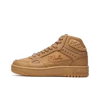 FILA High Top Retro Basketball Shoes Clay Yellow Women's