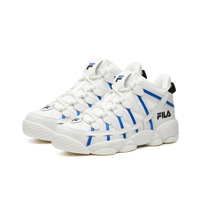 FILA Spaghetti Mid Baeketball Shoes White/Blue-2