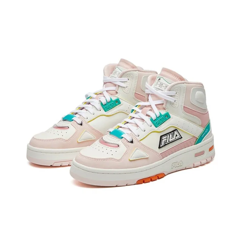 FILA FUSION Heritage Retro Basketball Shoes 'White Pink' Women's-3