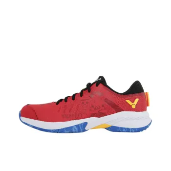 One Piece VICTOR Slip Resistant Cushioning Low Top Badminton Shoes Unisex Red