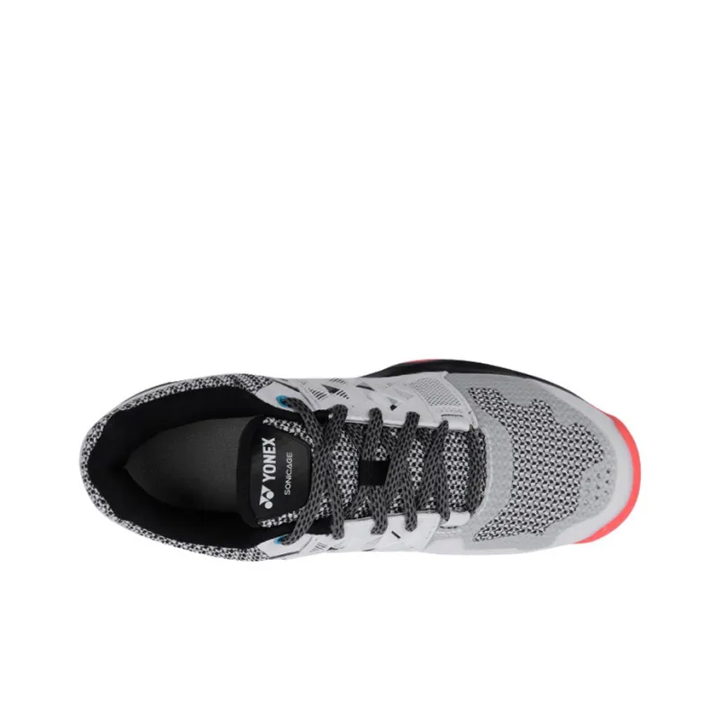 YONEX Shtsale Cushioning Breathable Low-Top Badminton Shoes Unisex White Black-3