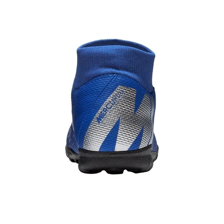 Nike Mercurial Superfly 6 Soccer Shoes Men Mid Top Blue/Silver-4