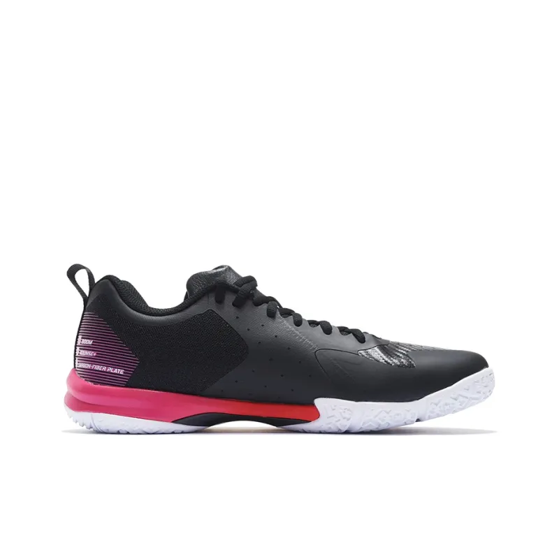 LiNing Sprint SE Cushioned Slip Resistant Abrasion Resistant Low Top Badminton Shoes Unisex Black Red-1