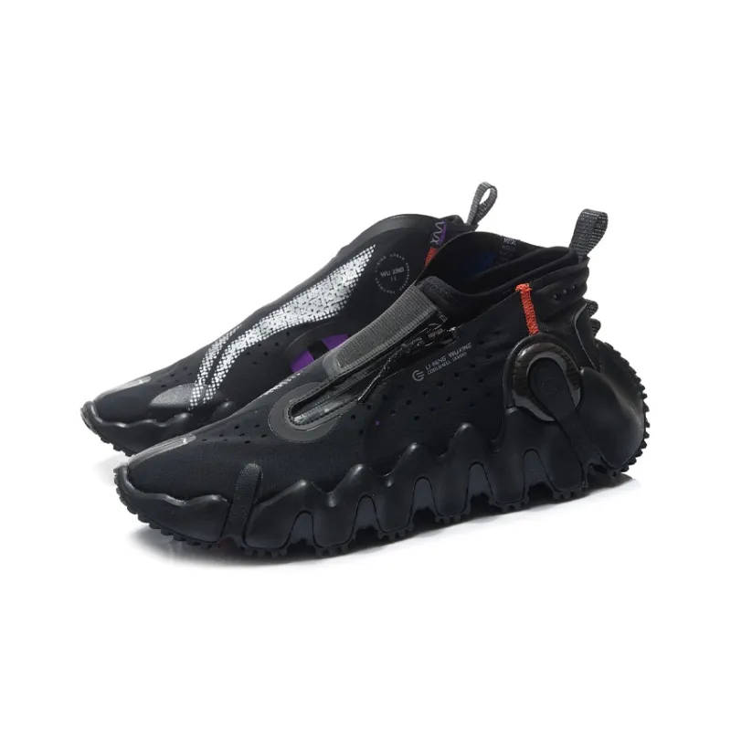 LiNing Wu Xing 2 Vintage Basketball Shoes Men Low Top Black-2
