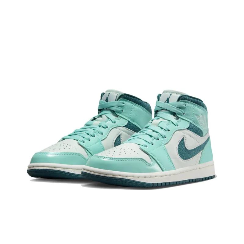 Jordan 1 Mid Chenille Bleached Turquoise Women's-2