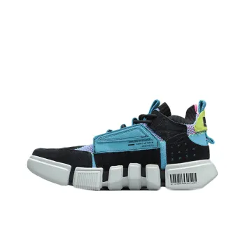 LiNing Essence 2 Way Of Wade Cushioning Slip Resistant Mid Top Vintage Basketball Shoes Men's Black Blue