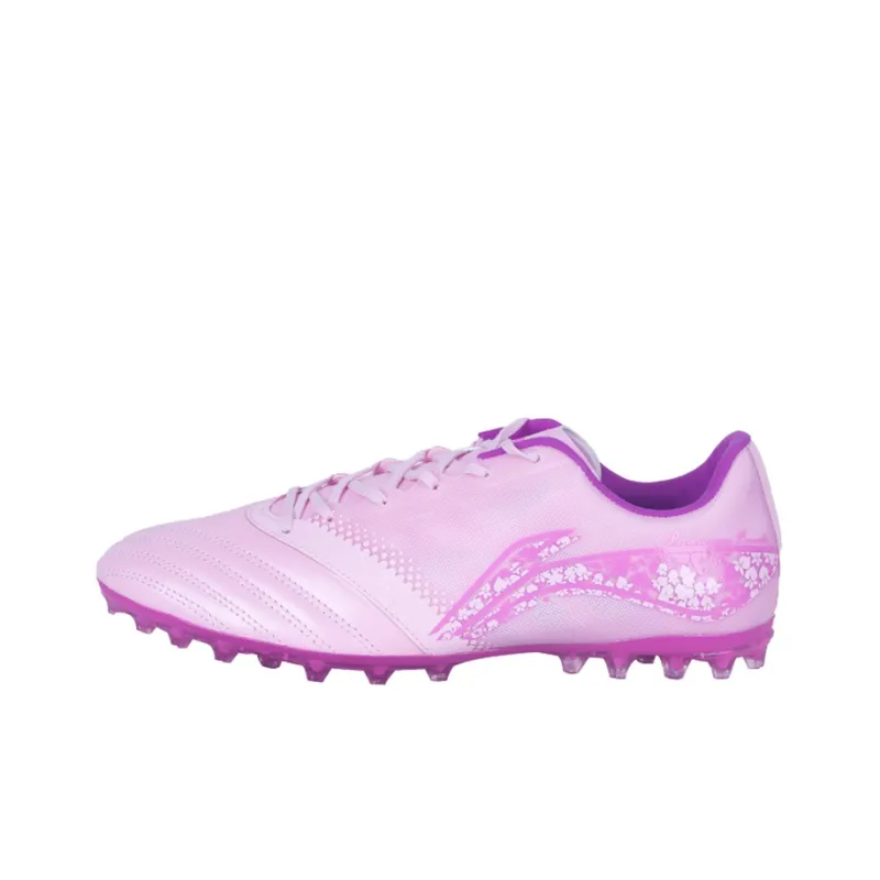 LiNing Iron 2 Cushioned Anti-Slip And Wear-Resistant Lightweight Soccer Shoes Men's Fresh Lotus Pink Fresh Lotus Pink-0
