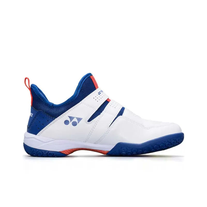 YONEX Power Cushion Lightweight Cushioning Low Top Badminton Shoes Unisex White Blue-1