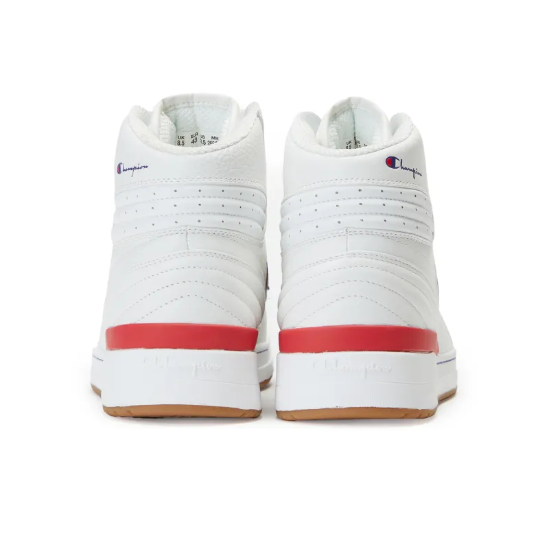 Champion Dream Shooter Wear-Resistant High-Top Vintage Basketball Shoes Men's White-3