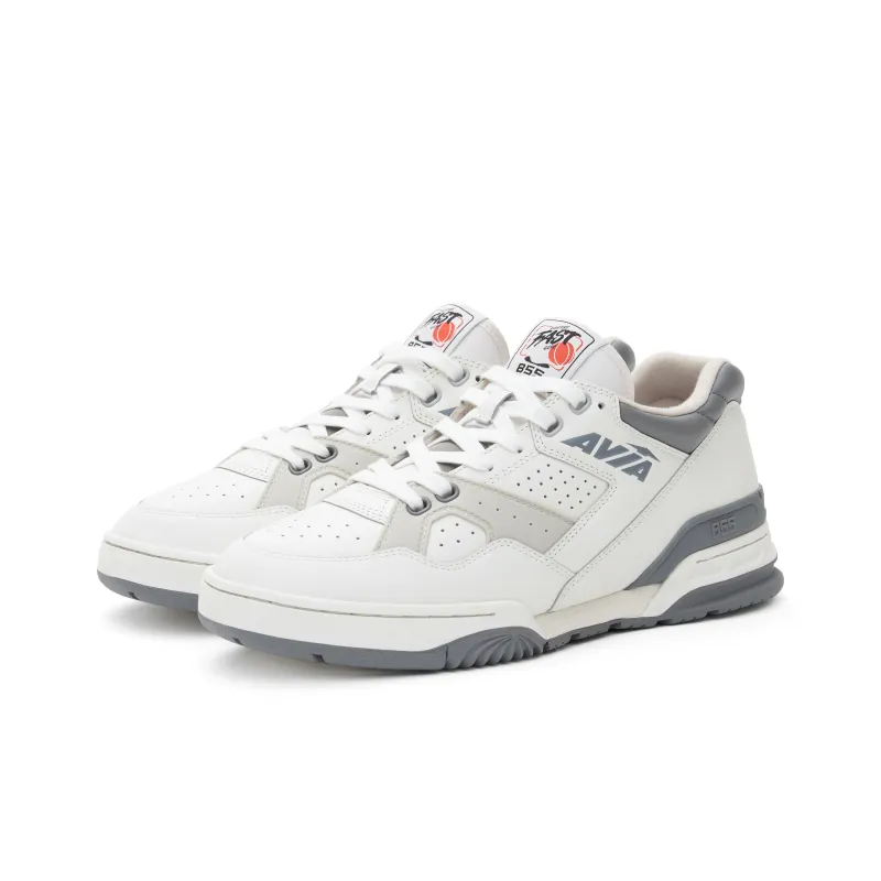 AVIA 855 Series Anti Slip Wear Resistant Low Top Vintage Basketball Shoes Men's White Gray-2