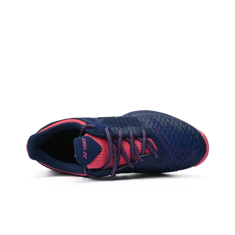 YONEX Badminton Shoes Women's Low Top Pink/Dark Blue-2