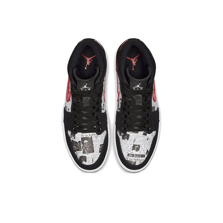 Jordan 1 Mid Newspaper Air Times-3