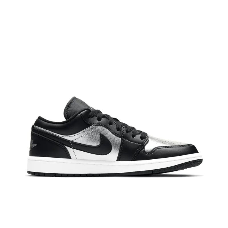 JORDAN 1 Low Se Black Metallic Silver Women's-1