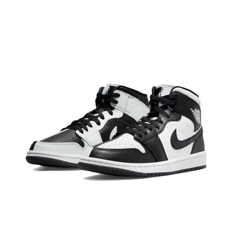 JORDAN 1 Mid Split Black White Women's-2