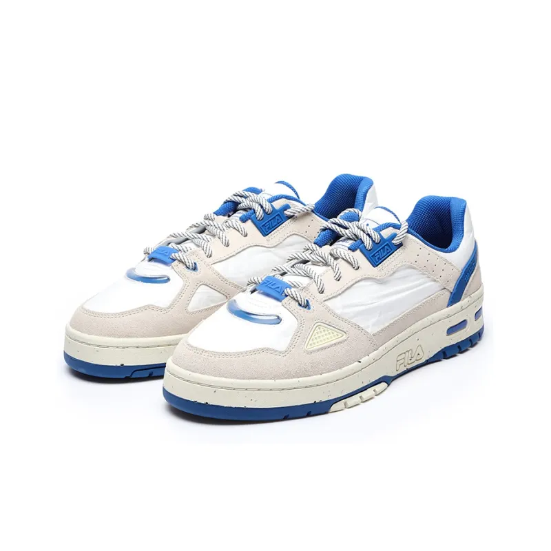 Marcelo Burlon X FILA FUSION Marcelo Burlon Collaboration Collection Vintage Basketball Shoes Women's Low Top Bright White/Antique White-4