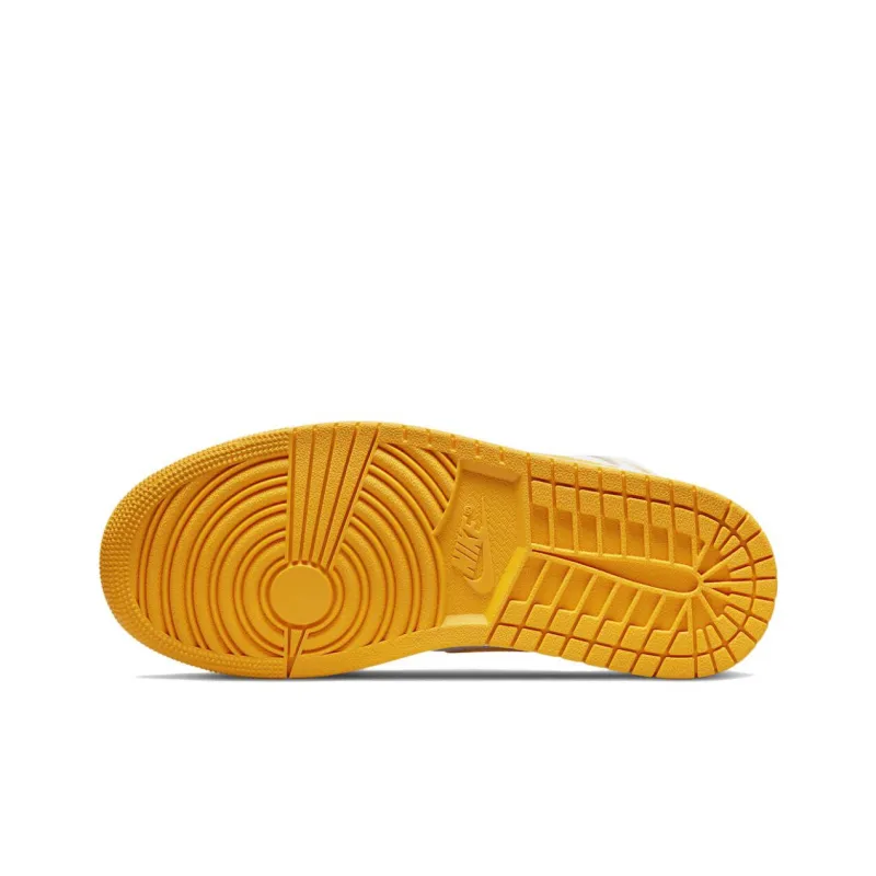 Jordan 1 Mid White University Gold Women's-5