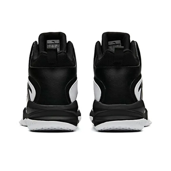 Anta Bastard Cushioning Anti-Slip And Wear-Resistant Mid-Top Vintage Basketball Shoes Men's White Black-4