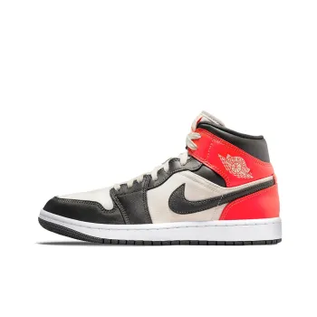 JORDAN 1 Mid Newsprint Light Orewood Brown Women's