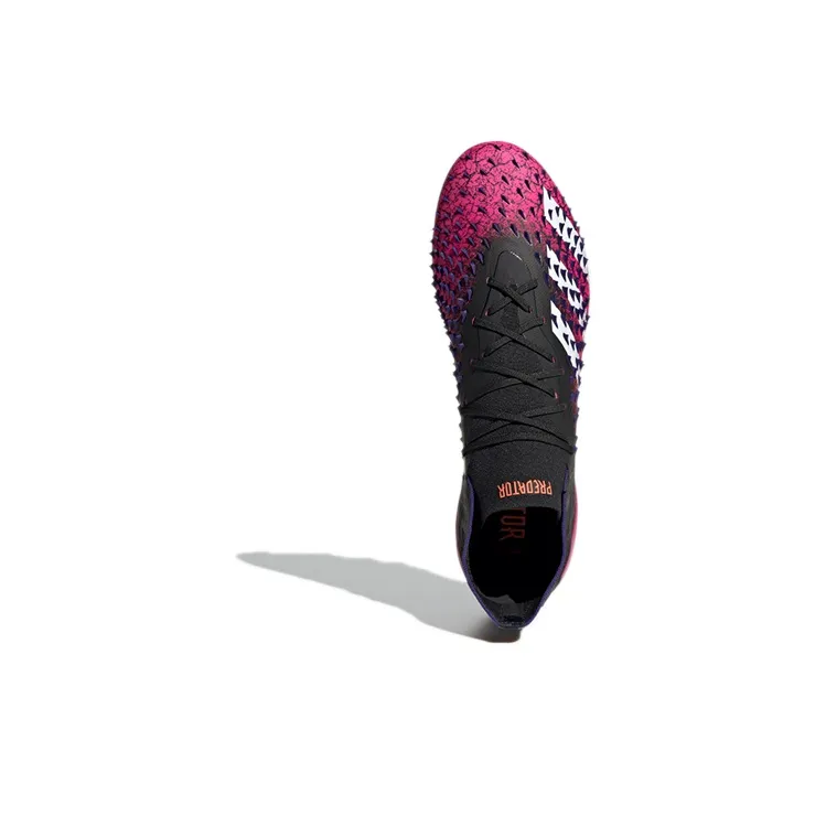 Adidas Predator Freak.1 AG Rubber Short Studs Artificial Ground Slip-Resistant Soccer Shoes Men's Pink Black-4