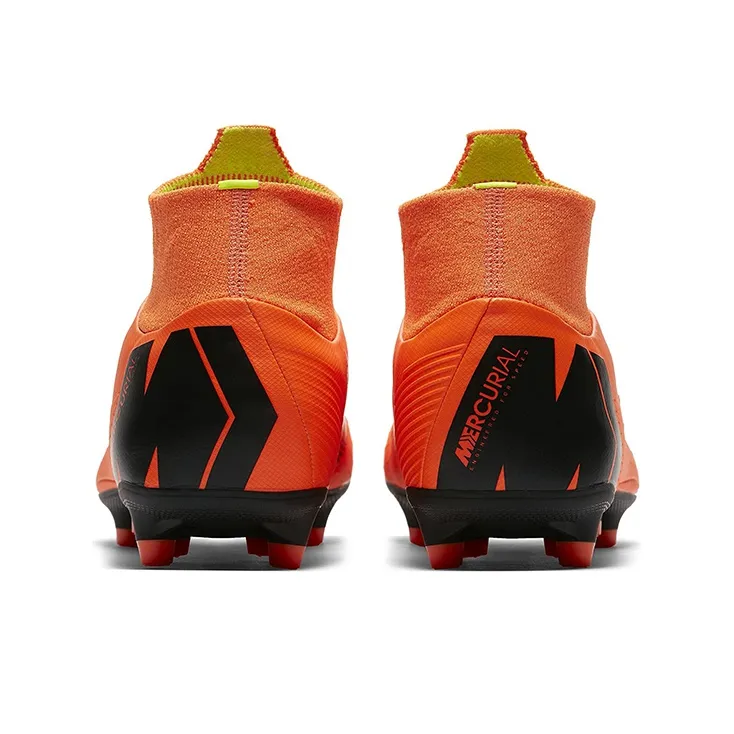 Nike Mercurial Superfly 6 Soccer Shoes Men Mid-Top Orange/Black-4