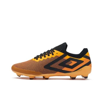 Umbro FG Rubber Long Studs Natural Ground Slip Resistant Support Impact Resistant Soccer Shoes Men's Saffron