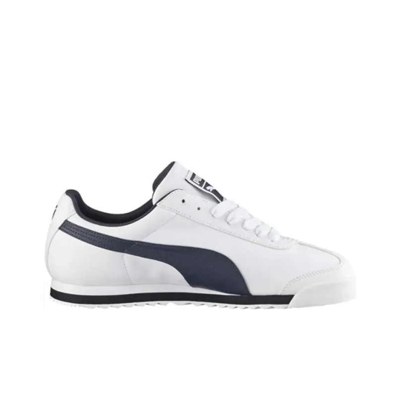 PUMA Roma Basic White Navy-1