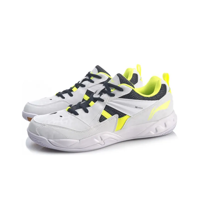 LiNing Koba Anti Slip And Wear Resistant Lightweight Low Top Badminton Shoes Unisex White Gray-2