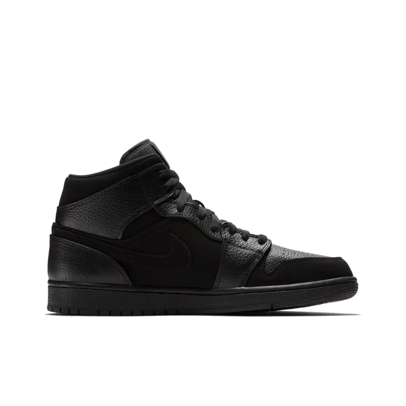Jordan 1 Mid Black Dark Smoke Grey-1