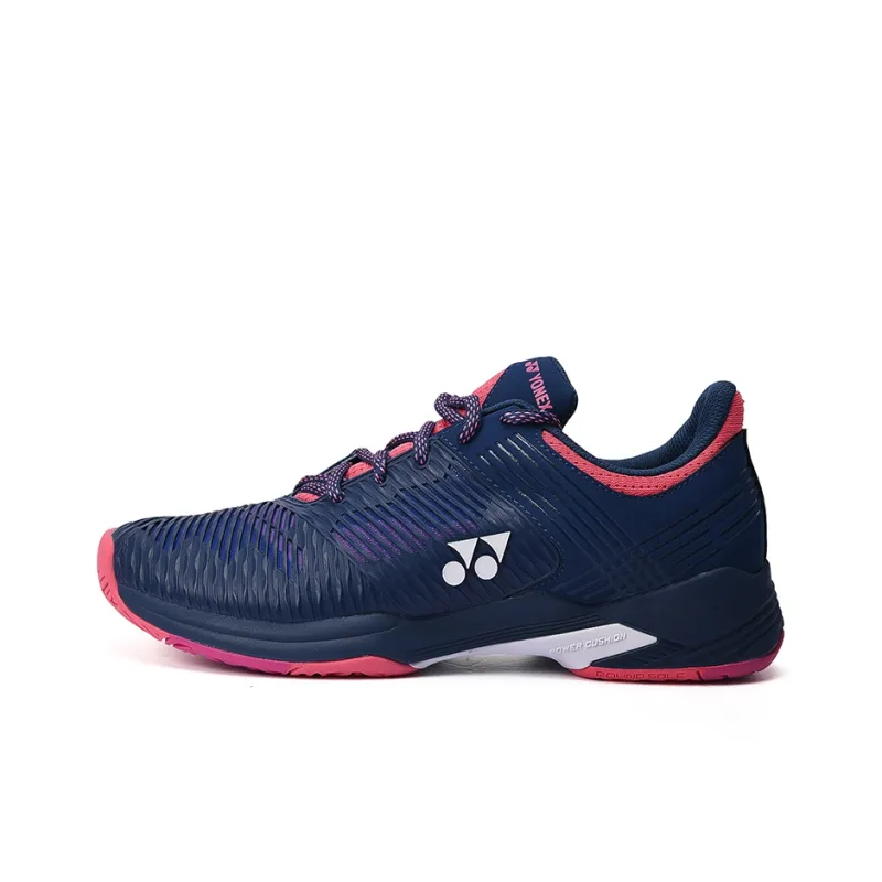 YONEX Badminton Shoes Women's Low Top Pink/Dark Blue-0