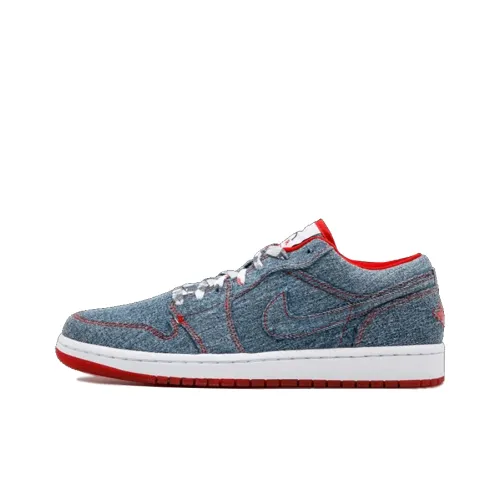 Air Jordan 1 Vintage Basketball Shoes Women's Low-Top Blue/Red