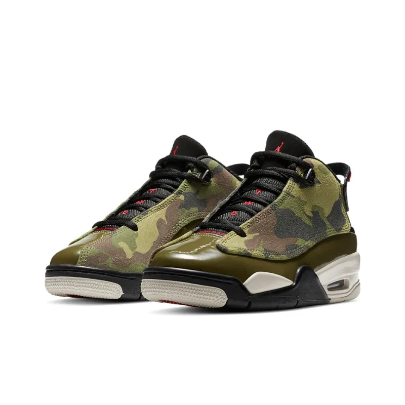 Jordan Dub Zero Cushioning Coverage Lightweight Mid-Top Vintage Basketball Shoes GS Camouflage-2