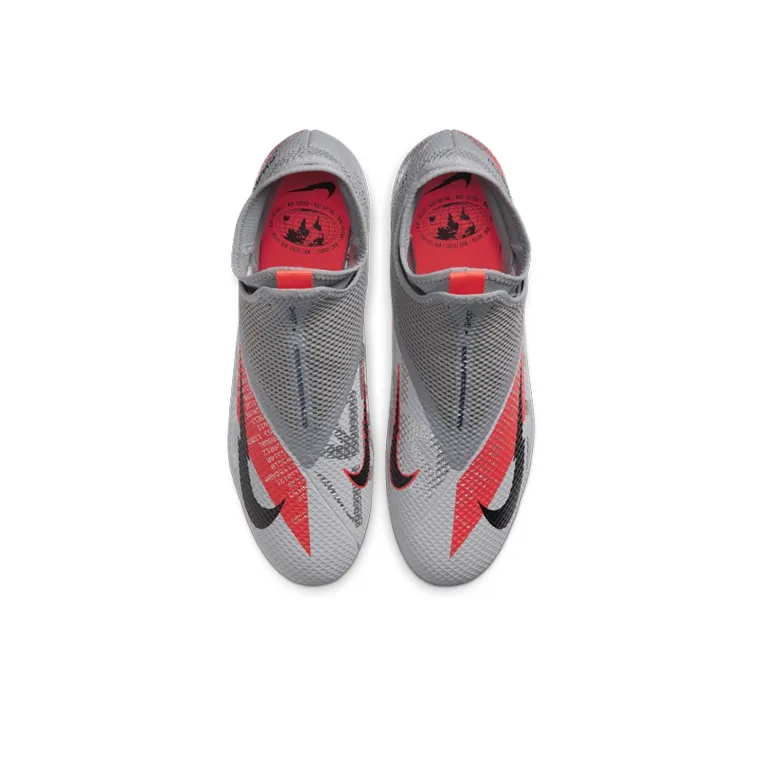 Nike Phantom Vision 2 Academy Dynamic Fit Mg Metallic Grey Crimson-2