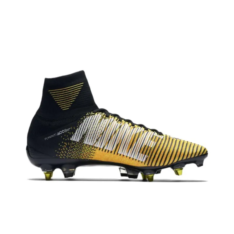 Nike Mercurial Superfly 5 Soccer Shoes Men High Top Black/Yellow-1