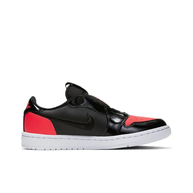 Jordan 1 Low Slip Black Hot Punch Women's-1