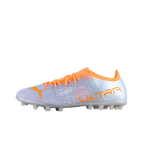 PUMA Soccer Shoes Men Low-Top Gray/Orange