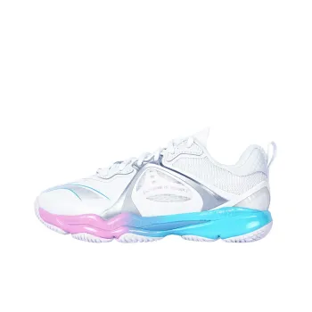 LiNing Chameleon 6.0 Cushioning Anti Slip And Wear Resistant Breathable Rebound Low Top Badminton Shoes Unisex White