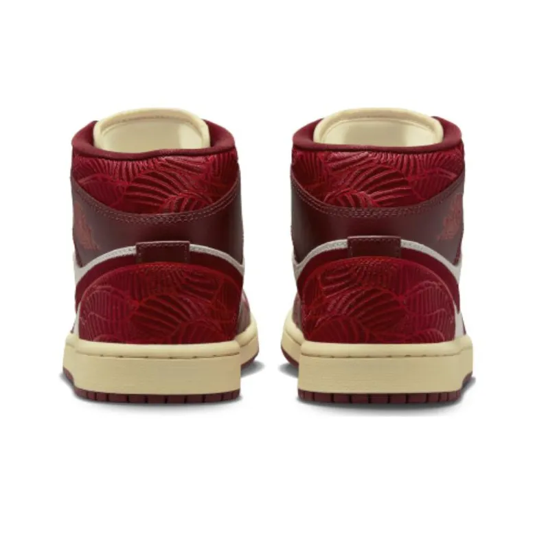 Jordan 1 Mid Se Tiki Leaf Team Red Women's-3