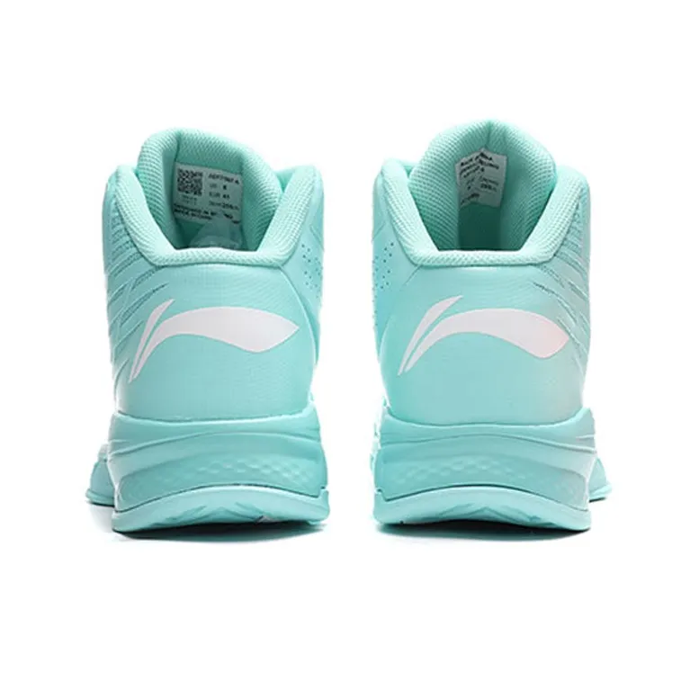 LiNing Essence Demon 2nd Generation Slip Resistant High Top Vintage Basketball Shoes Blue-4