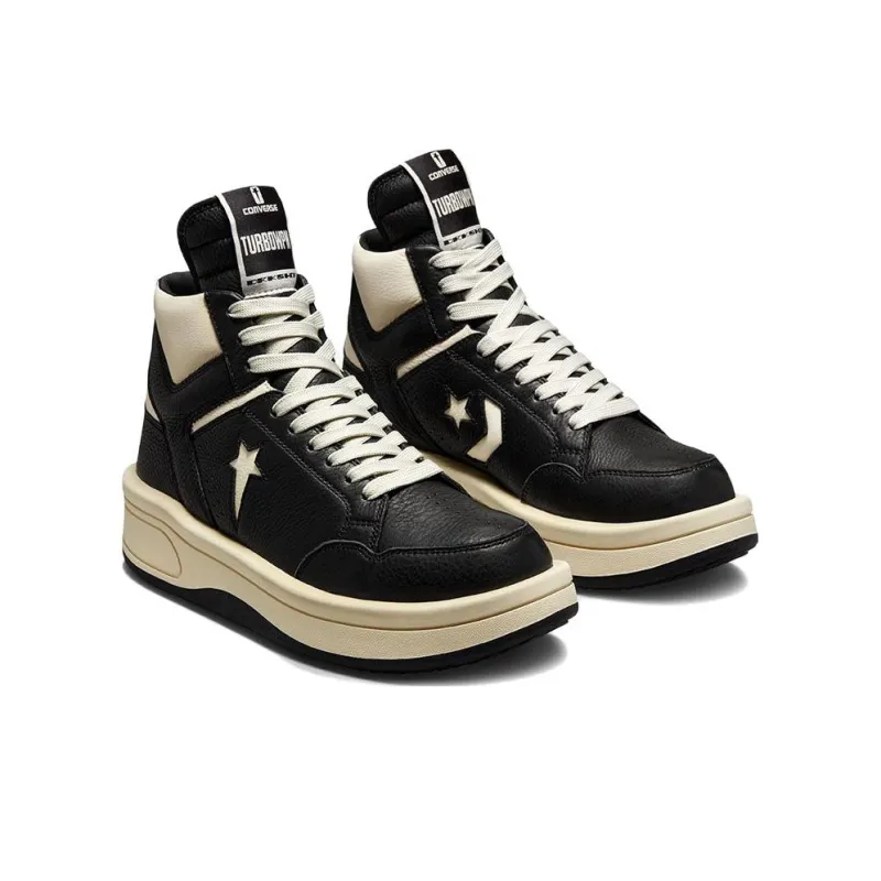 Converse TURBOWPN Mid Rick Owens DRKSHDW Black Cloud Cream-2
