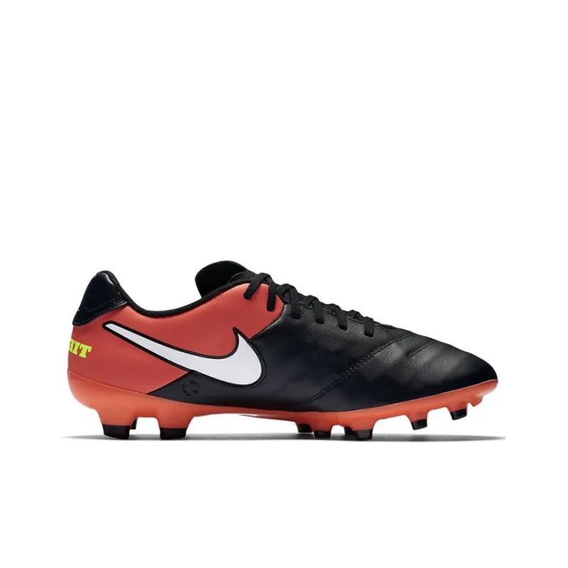 Nike Tiempo Genio 2 Soccer Shoes Men Low-Top Black/Orange/Neon Yellow-1