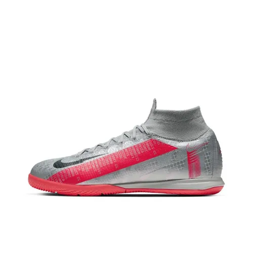 Nike Mercurial Superfly 7 Soccer Shoes Men Mid-Top Silver/Red