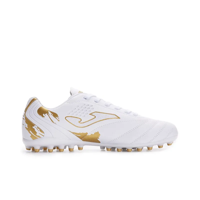Joma MG Rubber Short Studs Anti Slip And Wear Resistant Coverage Soccer Shoes Men's White Gold-2