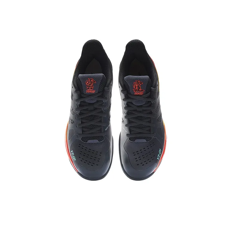LiNing Cloud Thunder Cushioned Slip Resistant Abrasion Resistant Breathable Low Top Badminton Shoes Unisex Black-3
