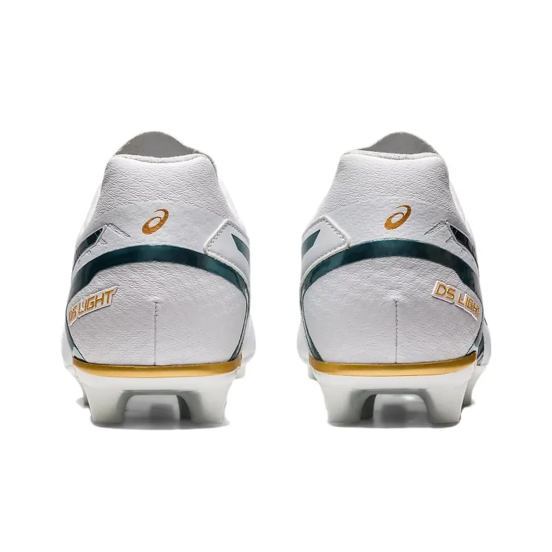 Asics Ds Light Club IC/IN Anti-Slip Wear-Resistant Soccer Shoes Men's White Green-4