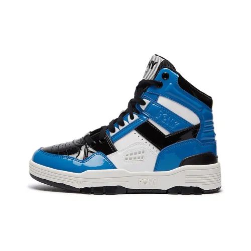 Pony Vintage Basketball Shoes Women's High-Top Blue/White