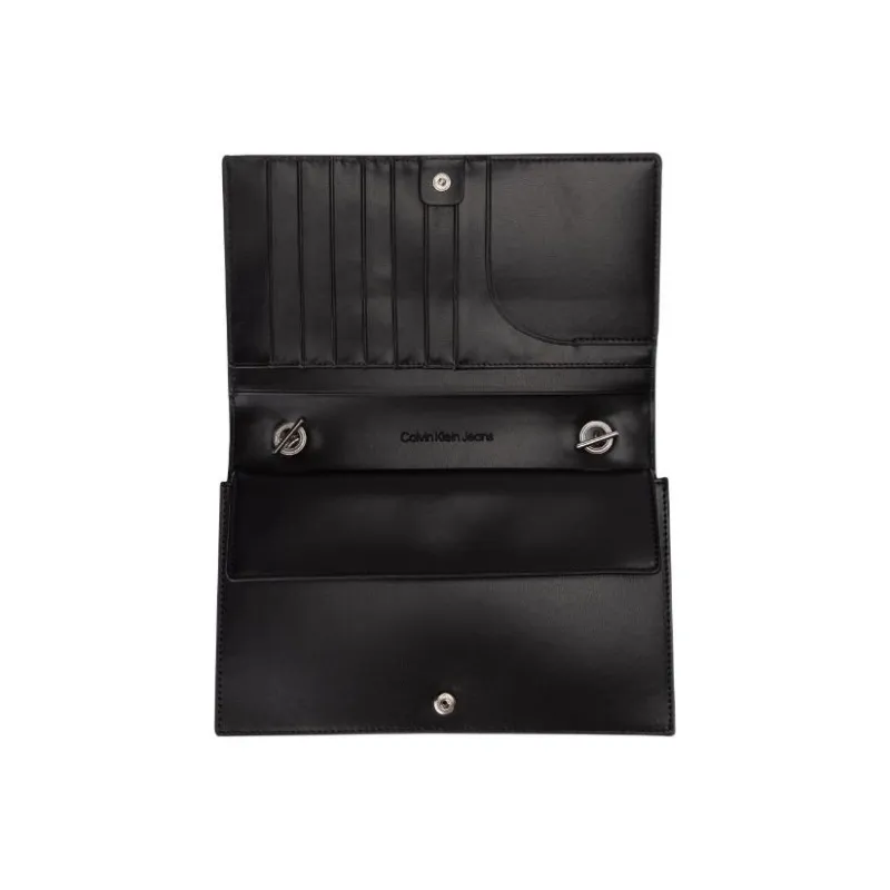 CALVIN KLEIN Artificial Leather Envelope Bag, Chain Wallet, Crossbody Bag, Shoulder Bag Women's Dark Ink Green-2